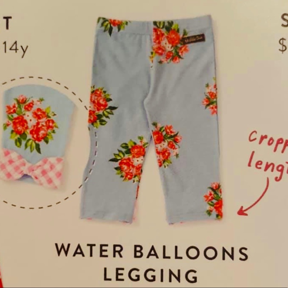 Matilda Jane Water Balloons Leggings Size 4